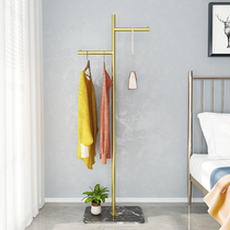 Floor-to-ceiling bedroom hangers light luxury coat rack simple hangers clothes household marble Nordic modern room