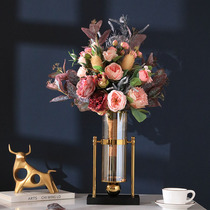 Simulation flower bouquet swinging piece living room high-end pendulum flower table floral decoration light and luxurious dry flower room fake flower decoration flower