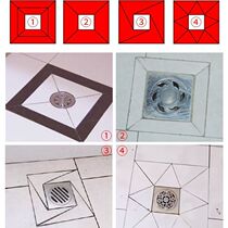 Floor drain ruler Flower shape opening ruler Triangle ruler Quick hand angle ruler Tile worker tile auxiliary tool New artifact