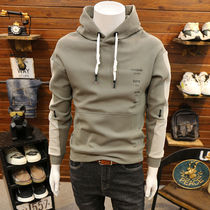 Hooded sweater men slim stitch Korean version of the trend pullover coat mens 2021 Autumn New Handsome Mens tide