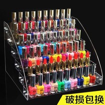 Nail salon storage box nail polish display rack acrylic plastic transparent rack display rack cosmetics storage rack grid