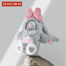 STANCHION plush cup set childrens thermos cup cute girl with straw high face value crossbody can back kettle