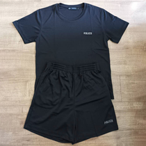 Outdoor summer short sleeve fitness suit summer T-shirt quick-dry half-sleeve breathable black mens and womens round neck shirt