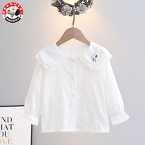 History Nubi Girl Shirt 2022 Spring Dress New Thin white shirt open Shirt Korean version casual long sleeve foreign air blouse