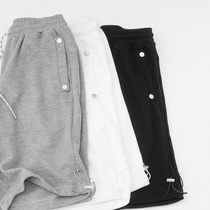Huafg Three-color Series Light Floral Grey 220g White 50% Pants Men Loose Casual Comfort Shorts Women Summer