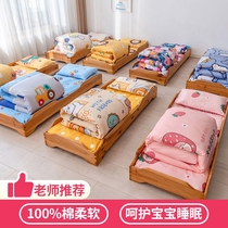Kindergarten quilt three-piece set pure cotton quilt cover nap quilt baby entering the kindergarten childrens bedding bedding six-piece set custom-made