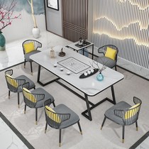 Light Lavish Rockboard Tea Table And Chairs Combine New Chinese Office Bubble Tea Table Brief Modern Tea Table Kung Fu Home Tea Table