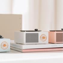 Retro audio bluetooth speaker mini atomic vinyl wireless record home small birthday gift machine bass recorder