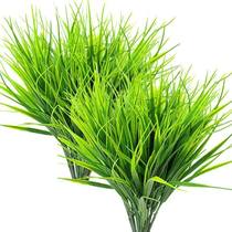 8 Pcs Artificial Outdoor Plants Fake Plastic Greenery Shrub