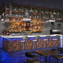 Bar hanging wine cabinet hanger industrial wind clear bar Wine Rack bar restaurant upside down red wine goblet hanging cabinet customization