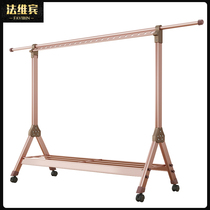 Aluminum alloy clothes rack floor folding indoor and outdoor mobile clothes rack household balcony clothes rack outdoor clothes rack