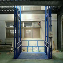 Guide rail elevator Electric hydraulic lifting cargo elevator Factory warehouse steel structure two or three-story loading platform 23 tons