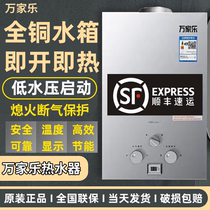 Wan Jiale Gas Water Heater Household Liquefied Gas 6 litres 8 litres 10 litres Battery Gas Natural Gas Strong Discharge Constant Temperature