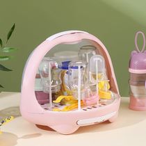Baby bottle storage box drain rack drying rack with lid dustproof baby tableware milk powder storage box