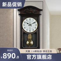 Imitation ancient living room News time hanging clock Chinese classical light lavish home clock atmospheric clock Eurostyle fashion quartz watch clock