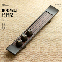 Paulownia Cup holder Bamboo teacup mat Hand-woven teacup tray Retro high-legged tea table Dry-brewed teacup tea set