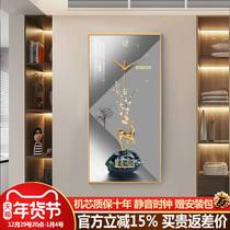 New product modern simple perpetual calendar electronic clock wall clock living room home porch decorative painting thermometer clock watch