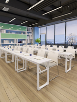 Folding training table and chair combination Simple conference desk Student long desk and chair splicing desk Computer desk