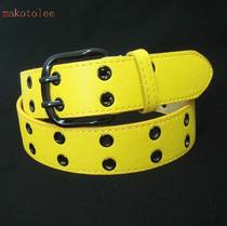 Trend personality mens belt Korean belt youth fashion rivet casual pants with double-breasted head Street Dance belt