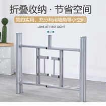Iron stainless steel simple large round table square table folding table leg bracket table foot table table telescopic table table table