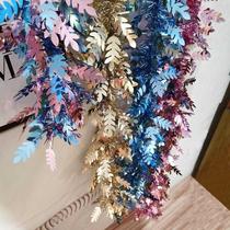Party decoration accessories wedding wedding New Years Day New Year decoration wool Christmas tree color strip ribbon pull