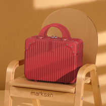 Suitcase Sub Small Suitcase Woman Password Makeup Case 14 Inch Small Light Suitcase Accessories Mini containing bag