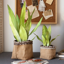 Hanhan linen woven cloth Flower Pot Pot Pot decorative flower tube flower machine creative storage basket garden art