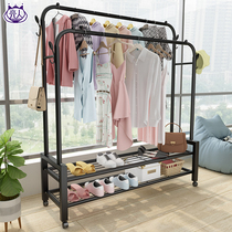 Simple drying rack floor-to-ceiling folding indoor bedroom balcony outdoor household hanger single pole drying rack