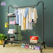 Drying rack household hanger floor-to-ceiling folding bedroom student dormitory indoor drying clothes single pole cold clothes shelf
