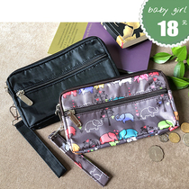 Korean version of waterproof Oxford sail fabric coin wallet long coin key card certificate mobile phone makeup storage bag