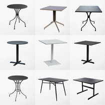 Outdoor Table Iron Art Table Carbon Steel Folding Retro Folk Sleeping Coffee Table Square Round Long Table Balcony Table White Black Table