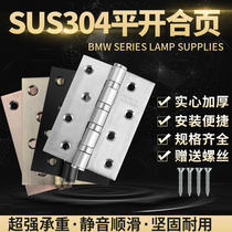 304 stainless steel core thickened 4 inch flat open hinge silent bearing door loose leaf wooden door folding hinge hinge