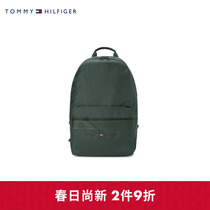 Tommy 22 new spring menswear fashion minimalist double zipped solid LOGO double shoulder backpack gift 08095