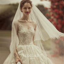 名斓头纱新娘结婚领证纪念日旅拍3M纱森系超仙梦幻头纱新款配饰