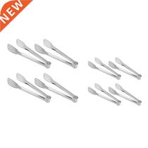 4 Pcs Cooking TongsStainless Steel Ice TongsEasy To Clean