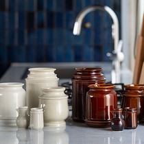 Japanese Ceramic kitchen tools storage bottle chopsticks tube tableware Ceramic storage tank