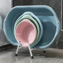 Washbasin storage rack artifact bathroom basin rack floor folding multifunctional household toilet storage rack