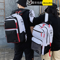Hong Kong 2021 new school bag men and women fashion large capacity college students shoulder bag Korean version Harajuku ulzzang