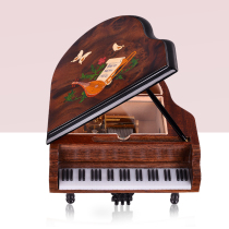 Wooden piano music box Music box custom tracks Tanabata Valentines Day Birthday gift girls send girlfriends and wives
