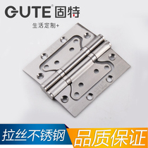 Solid 304D wire drawing stainless steel baking lacquered door primary-secondary hinge 4-inch 3mm solid free-notched 2-piece fit