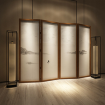 Chinese screen partition Entrance Living room Bedroom room Simple modern fashion Solid wood folding mobile decorative folding screen