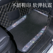 Solid diamond anti-slip car foot cushion car universal quick dry carpet ground cushion easy to clean and inlaid with ocean gas car decoration