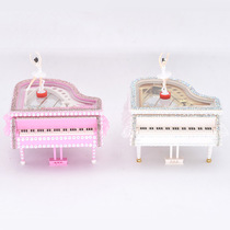 Childrens handmade diy classical piano music box creative paste rotary ballet girl Music Box Gift Set