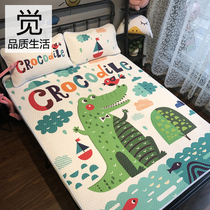Can customize cartoon dinosaur summer thin cotton soft bed mat Peggy parent-child bedding summer mat air conditioning mat