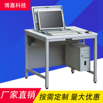Flipped embedded computer desk army room training classroom customized multimedia classroom desk office conference table