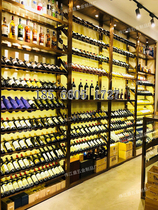 Recommended stainless steel titanium gold wine cabinet Rose gold display rack refrigerated constant temperature exhibition hall wine rack custom manufacturers