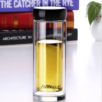 Fukuang Jian Brand X110-280 320 Double Crystal Glass Car Portable Water Cup Business Gift Customized