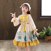  Lolita girl princess dress autumn new 2021 childrens autumn skirt lolita dress loli autumn