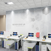 3d simple geometric hexagon company background wallpaper Technology sense Enterprise office front desk logo wallpaper