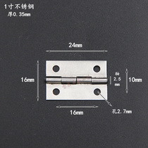 1 Inch Right Angle Stainless Steel Small Hinge Thick 0 35mm Lilly Box hinge 180-degree flat hinge packing box loose-leaf wood box